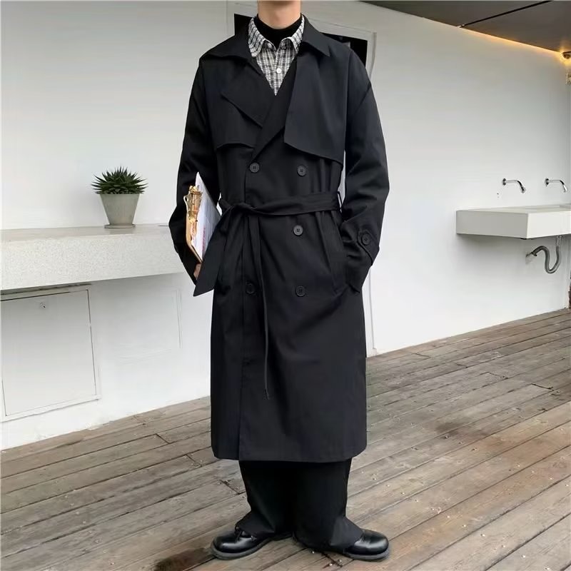 Hanlu áo khoác gió nam Áo khoác ngoài phong cách áo khoác dáng dài của nam Áo khoác phong cách Hàn Quốc