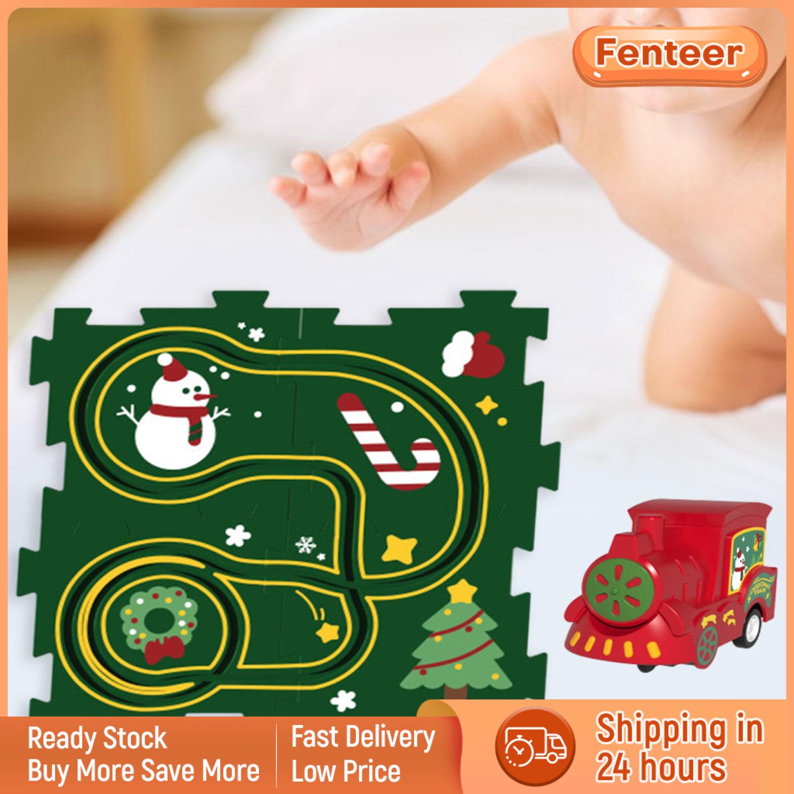 Fenteer Track Toy Vehicle Learning Toys Train Track Puzzle Board for Boys