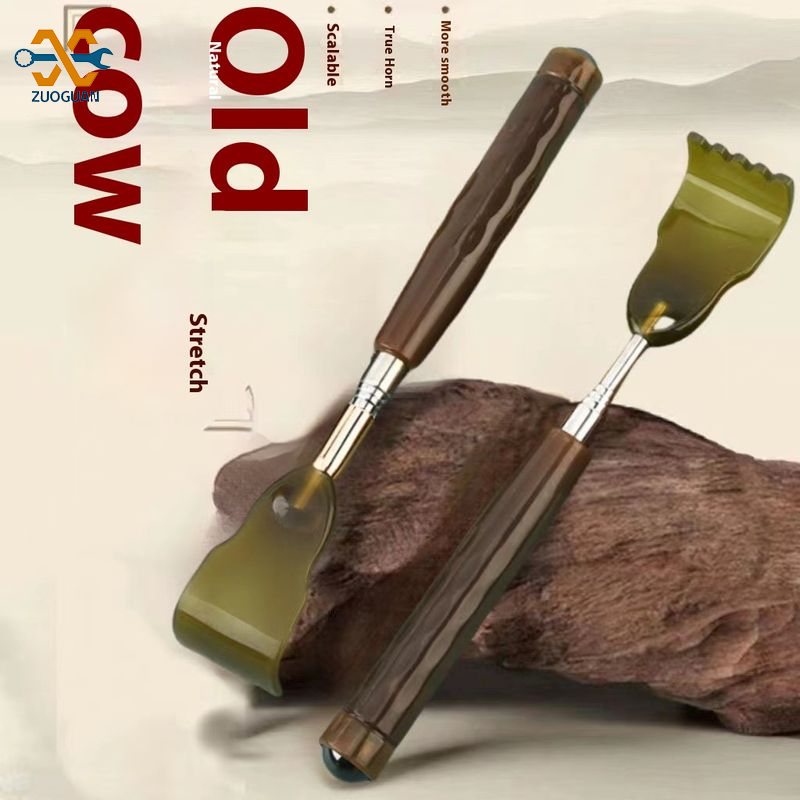 ZUOGUAN High-End Telescopic Horn Back Scratcher, Multifunctional Back Scratching Tool ราคา 24 บาท*ส่งฟรี