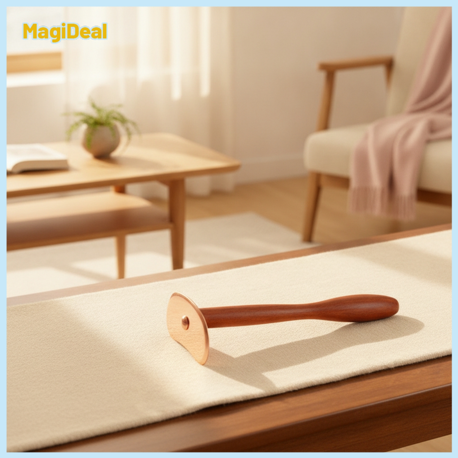 MagiDeal Smooth Gua Sha Scraper with Long Handle Ergonomic Taiji Gua Sha Tool Portable Massager for Office Workers, Athletes, Self-Massage, Home ราคา 983 บาท*ส่งฟรี