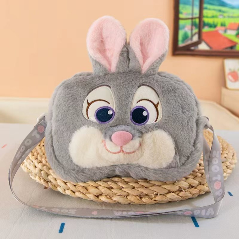 SHENT Thiết kế hoạt hình Túi đeo chéo Nick Judy. Chất liệu nhung Túi điện thoại di động Dễ thương Mẫu vui nhộn Túi nhung Chủ đề Anime - 5