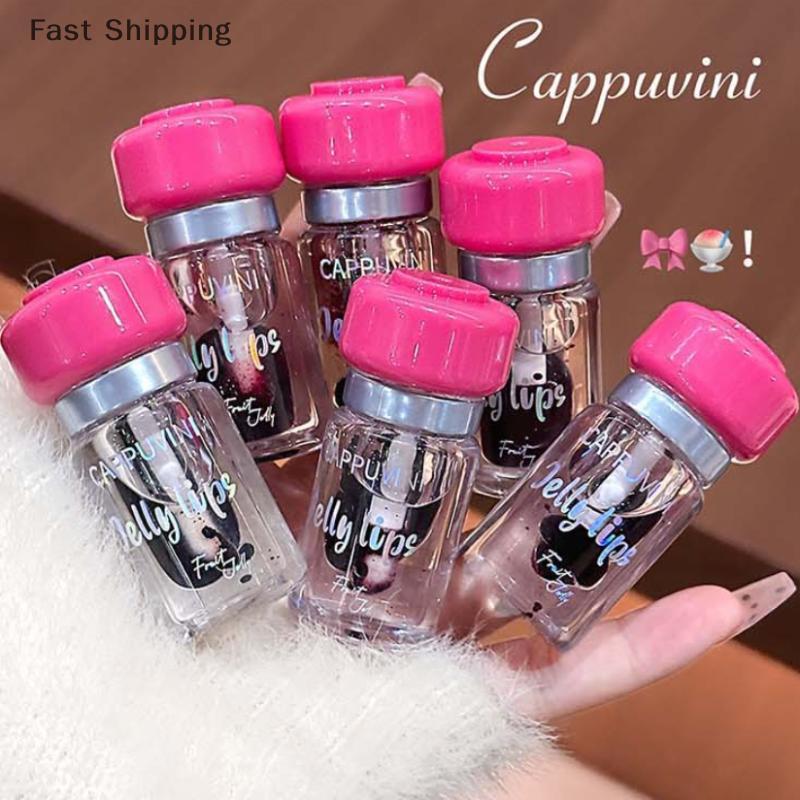 🔥🔥🔥sjqgqx Cappuvini trong suốt dưỡng ẩm son bóng dầu và sắc tố hỗn hợp để tạo ra một trọng lượng nhẹ gương nước bóng kính bóng môi tint trang điểm