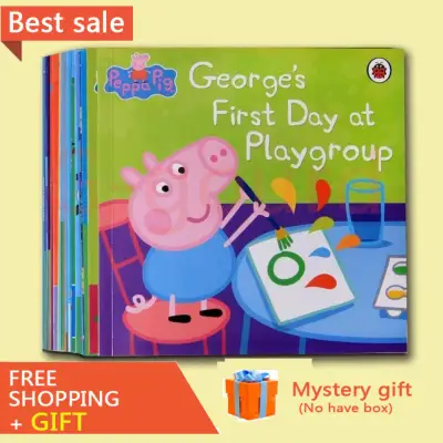 20 Books Peppa Pig Children Cognitive English Educational Story Book 2 free DVD