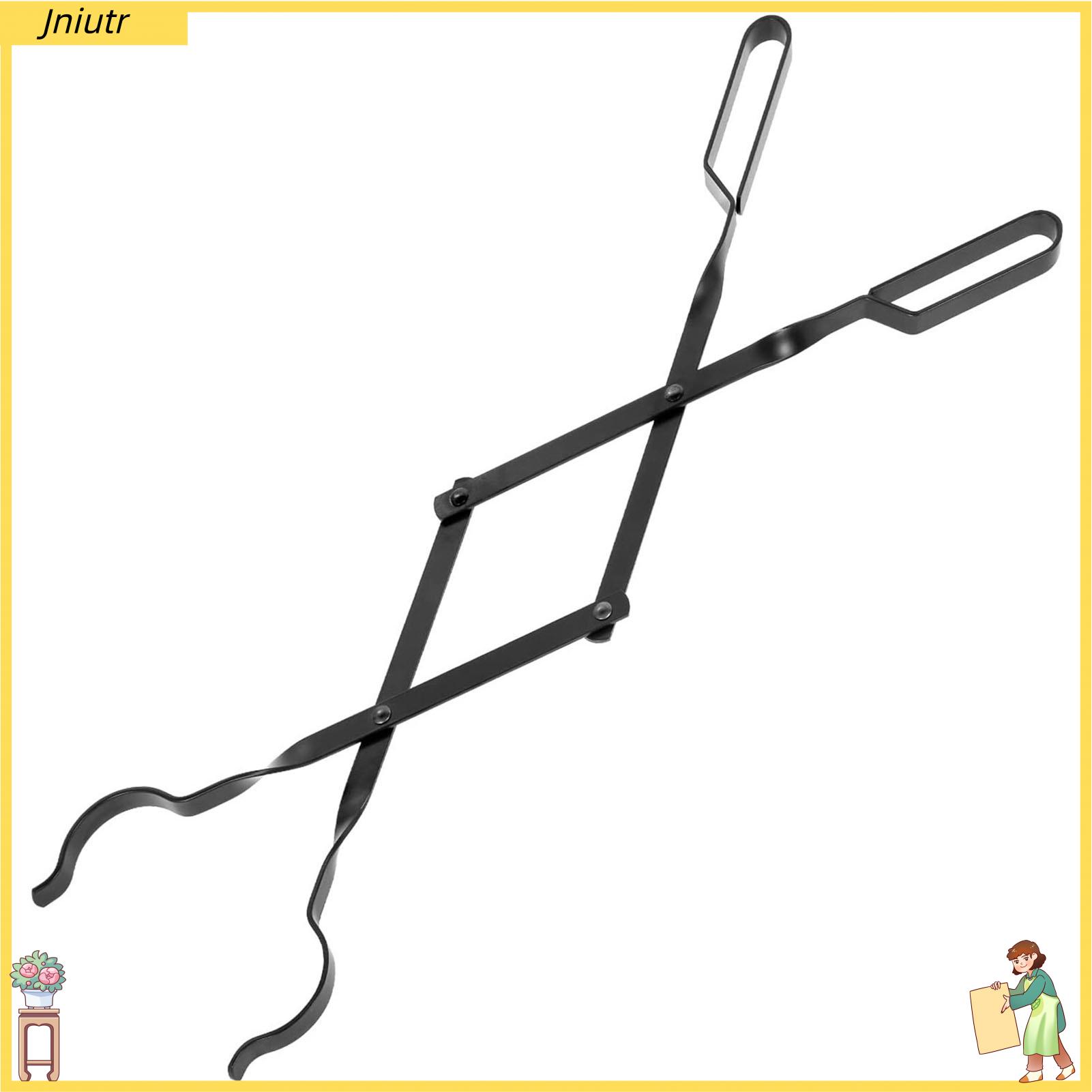 Jniutr Adjustable Fireplace Tongs 26 Inch Heavy Duty Iron Fireplace Tongs – Long Handle Log Grabber Firewood Tweezers Durable Log Claw for Indoor Outdoor Use Essential Fireplace Accessory Presyo 904 Piso*Libreng Shipping