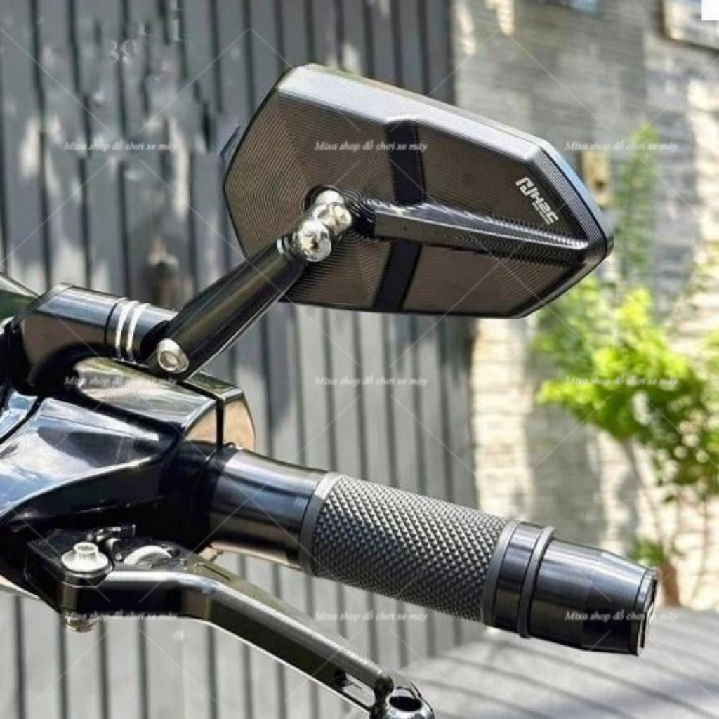 [ Chuẩn xịn ] Gương Chiếu Hậu H2C V1, Kính H2C kiểu Chiếc Lá, Chất liệu nhôm phay CNC, mặt gương trắng quan sát rất rộng