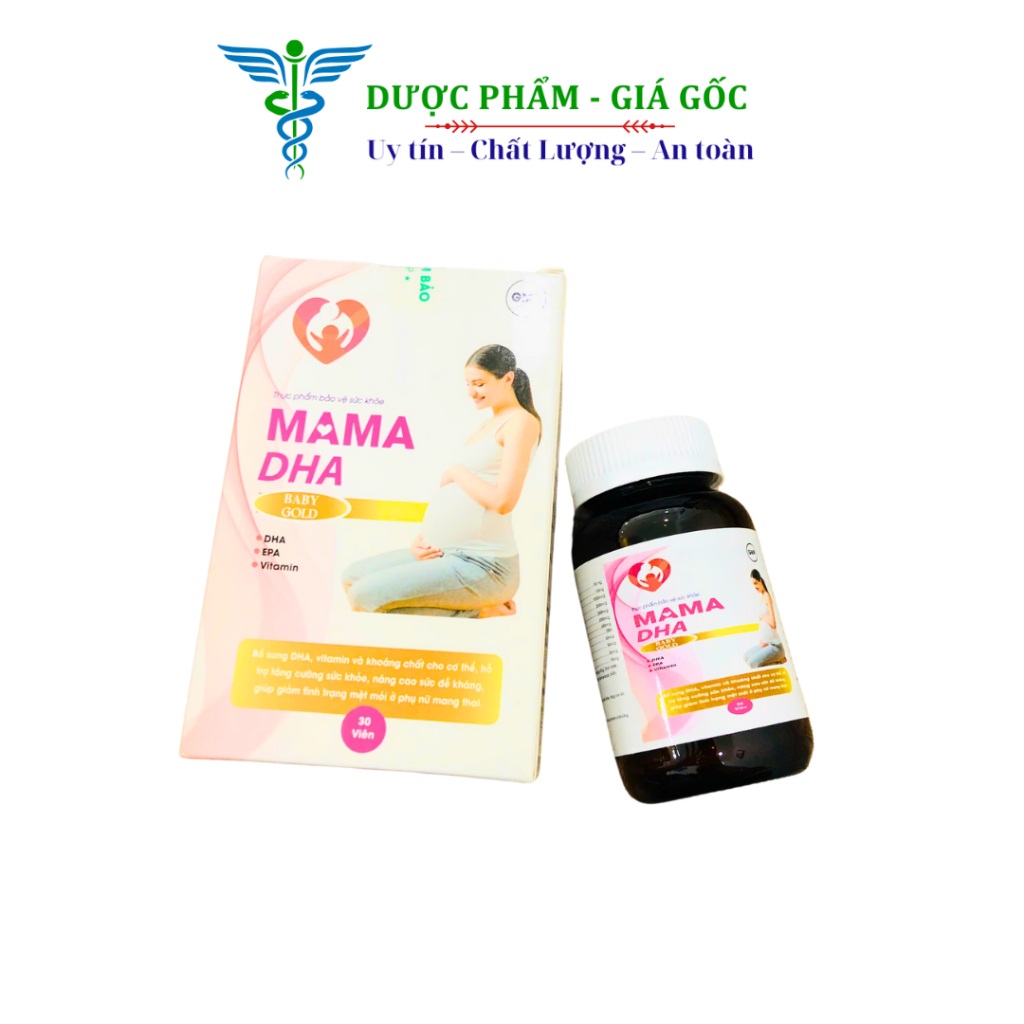 MAMA DHA BABY GOLD Bổ sung DHAhỗ trợ tăng cường sức khỏe, nâng cao sức đề kháng - Hộp 30 viên