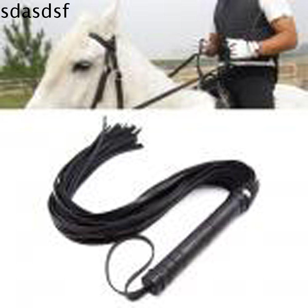 SDASDSF Cầm tay Màu đen Roi da Crop Party Flogger Dây đeo Roi da giả Roi ngựa Cây trồng đua xe Cây t