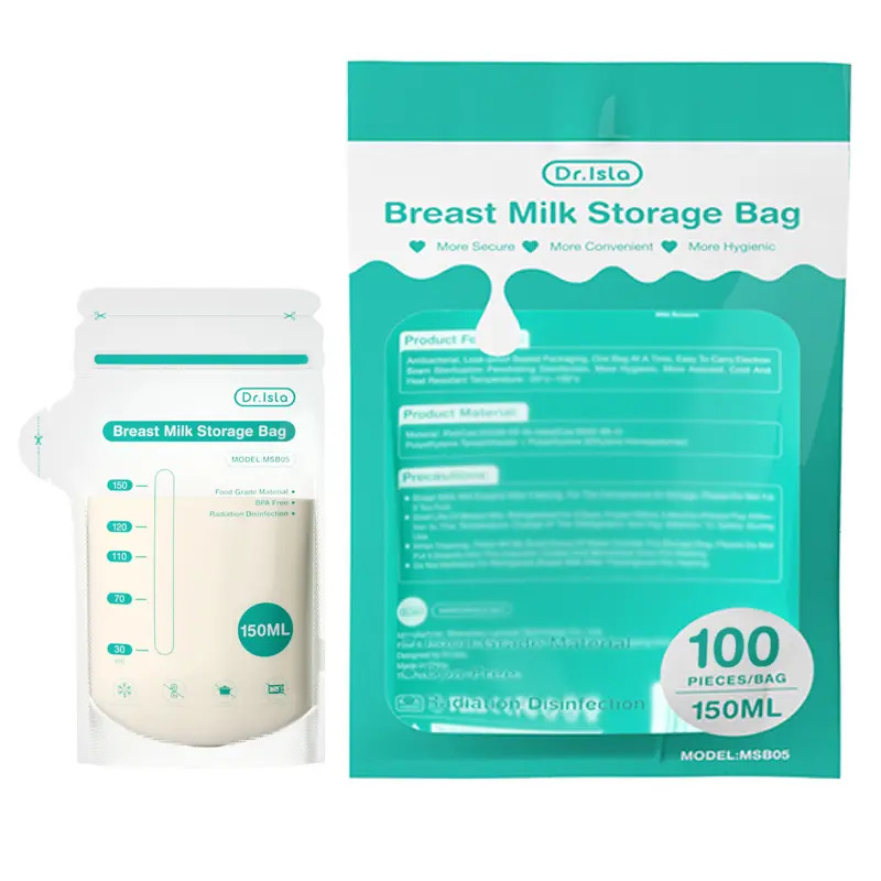 Dr.Isla Breast Milk Storage Bags 30PCS Dual Layer Seal BPA-free 150ml Leak Proof MSB05