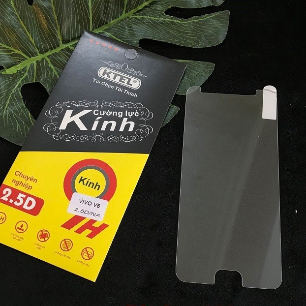Kính cường lực vivo v5/ v5s/ y67 trong suốt cao cấp, đủ hộp và giấy lau