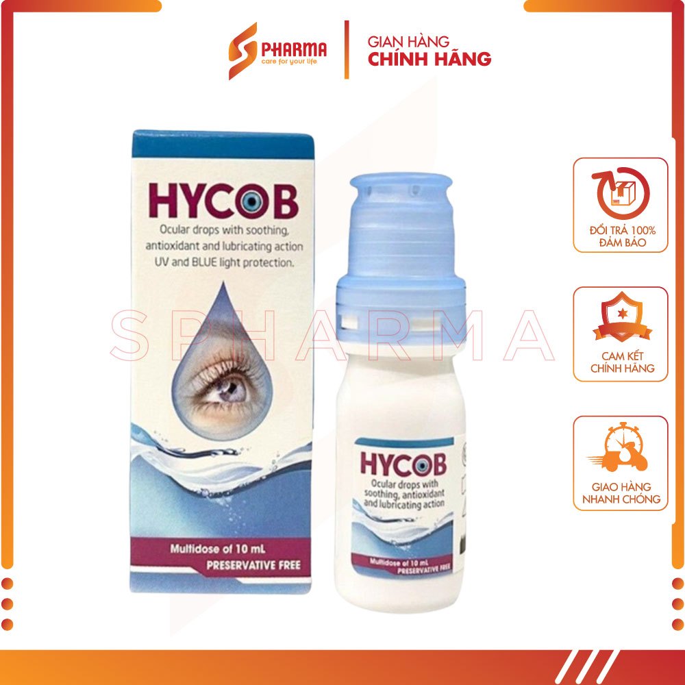 HYCOB – Dung dịch nhỏ mắt hỗ trợ viêm, cải thiện các vấn đề về khô mắt, mỏi mắt – Farmaceutici Damor