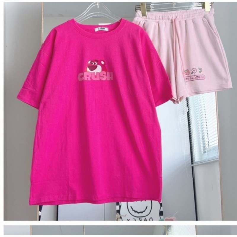 Áo Phông Rộng Love Your Body mẫu hồng sen form Rộng Freesize chất vải Cotton Khô