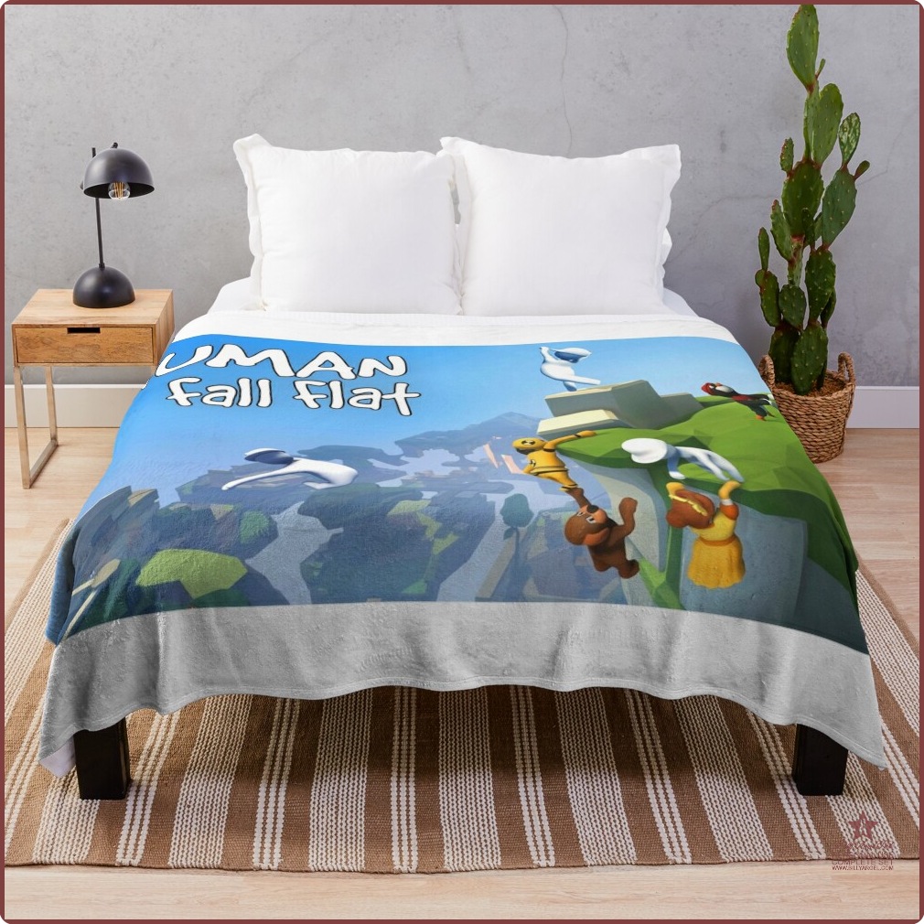 [op009] Human Fall Flat Throw Blanket Designer Blankets valentine gift ideas Blanket Fluffy ราคา 1,723 บาท*ส่งฟรี