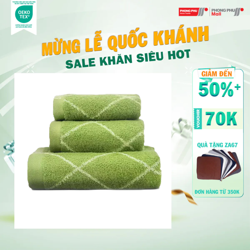 Khăn tắm mollis cotton bm8z 50x100cm