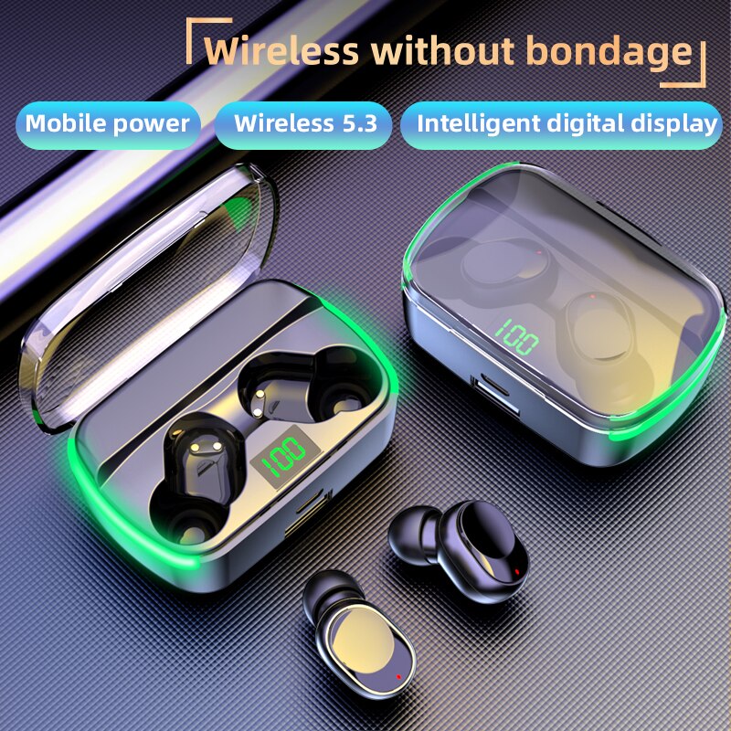 ♥100% sản phẩm gốc + Miễn phí vận chuyển♥M60 TWS Tai Nghe Tai nghe bluetooth Chơi Game Tai nghe nhét tai earbuds không dây Tai Nghe 2023 Phụ Nữ Người Đàn Ông Thông Minh Microphone Stereo Thể Thao V5.3