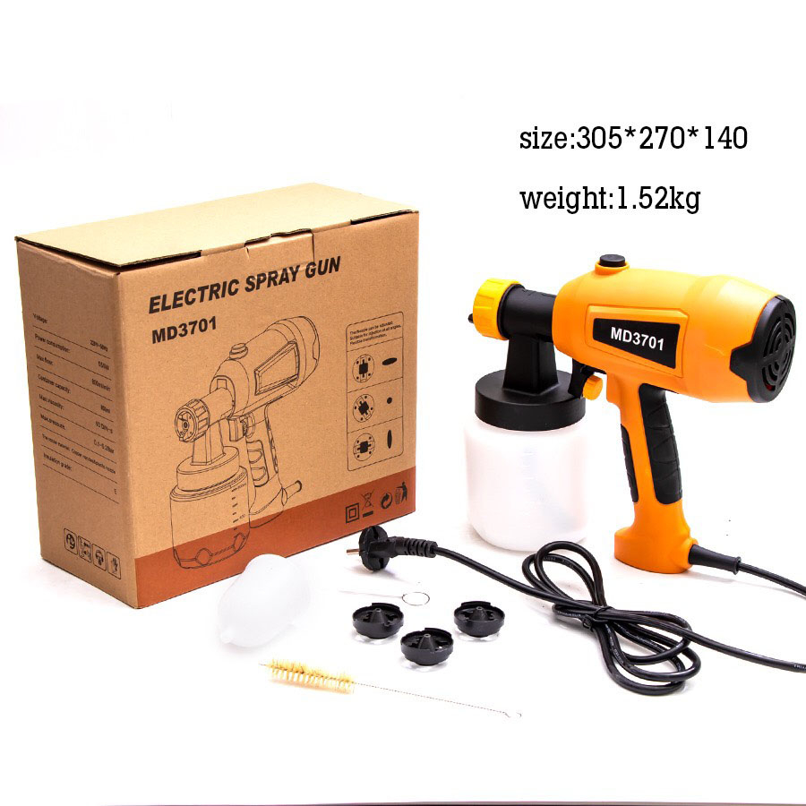 Máy phun sơn cầm tay, máy phun sơn - dùng điện 220v - bình 800ml siêu bền - - công suất 500w c80