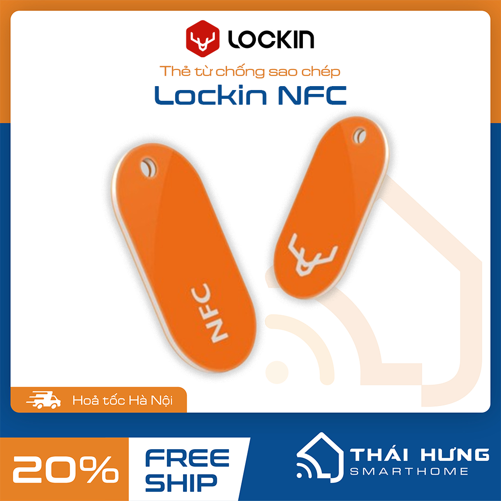 Thẻ NFC chống sao chép dành cho khoá Lockin, hàng chính hãng, bảo mật cao