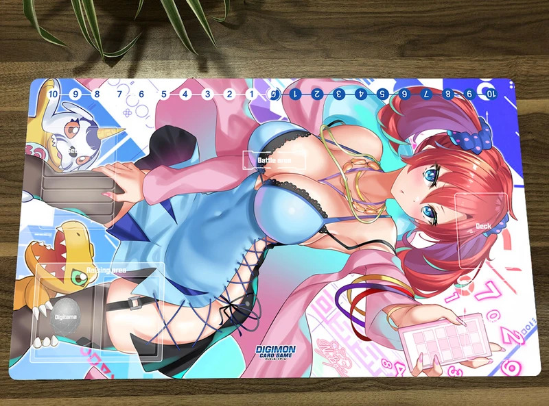 Digimon Duel Playmat shiramine Nokia trading card game Mat dtcg TCG ccg chuột Pad bàn chơi Mat Mouse