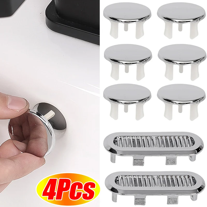 Phòng tắm chậu rửa nhà bếp tràn Bìa nhẫn chèn thay thế Chrome lỗ tròn cống mũ