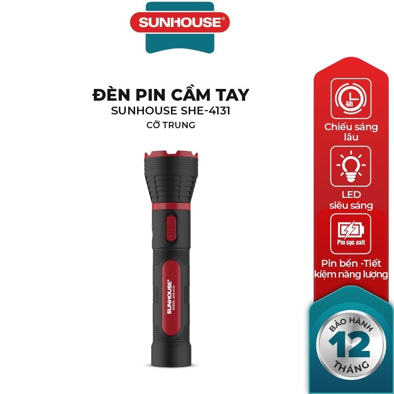 Đèn pin tay cầm sunhouse – cỡ trung she-4131