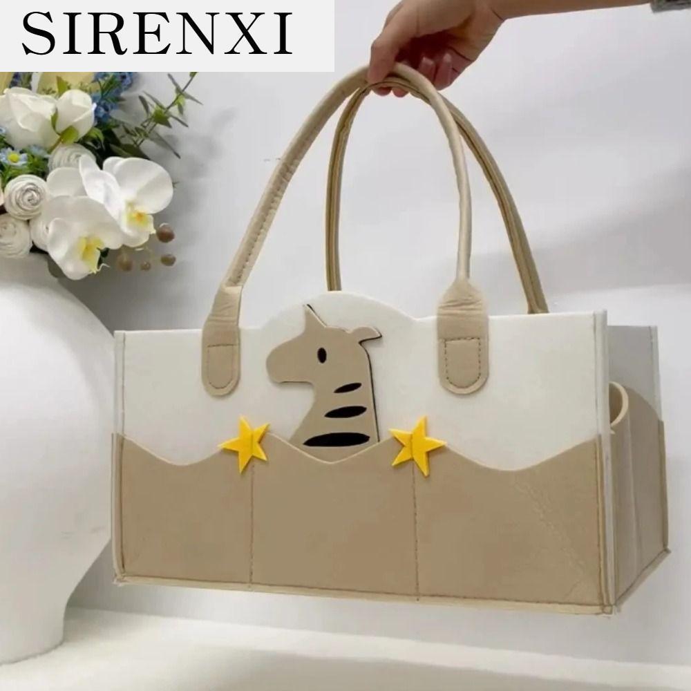 SIRENXI วัสดุสักหลาด ที่จัดระเบียบผ้าอ้อม ดีไซน์พับได้ ลายการ์ตูน ถังเก็บของในห้องเด็ก ของใช้สำหรับเด็ก กระเป๋าพกพา ที่ใส่ผ้าอ้อมเด็ก ของจำเป็นสำหรับเด็กเล็ก ราคา 385 บาท*ส่งฟรี
