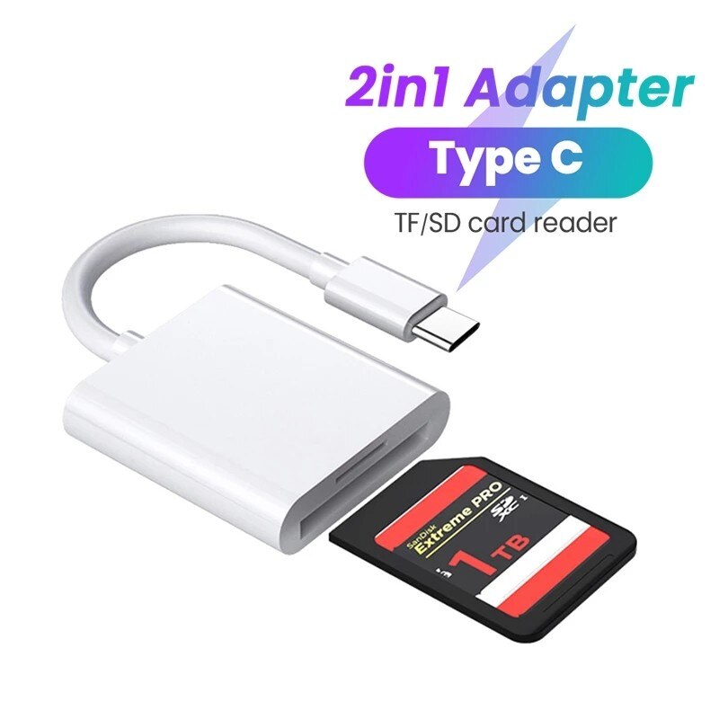 Bhcs samsung 2 trong 1 loại c nam để sd thẻ nhớ tf reader bộ chuyển đổi otg cho huawei xiaomi macbook ipad đầu đọc máy ảnh chuyên nghiệp usb c đầu đọc thẻ bộ chuyển đổi dữ liệu