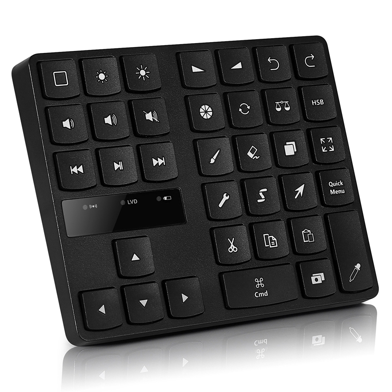 Bluetooth Drawing Keypad Drawing Keyboard 35 Keys Rechargeable Wireless Keyboard for Procreate, and Drawing Shortcuts Graphic