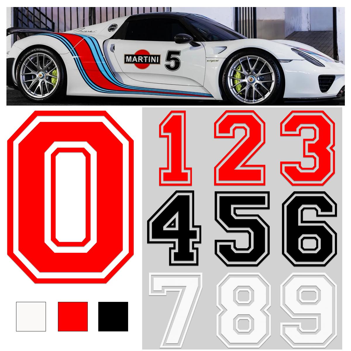 30cm Number DIY Vinyl Sticker Car Race Door Body Modification Decals Waterproof Reflective Numbers Label Sports Decal Auto Accessories Giá 55,148 Đồng*Miễn phí vận chuyển