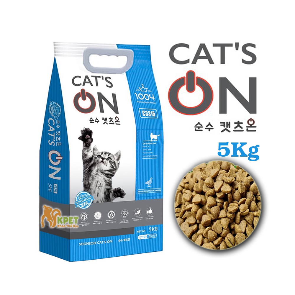 Hạt Cat's On Cho Mèo Bao Nguyên 5kg - Hạt Cho Mèo Cats On Từ Hàn Quốc