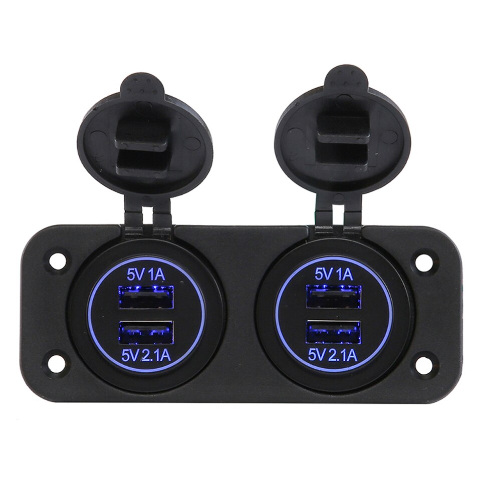 2 chống bụi thông minh Vôn kế điện một chiều kỹ thuật số cổng USB xe hiển thị điện sạc