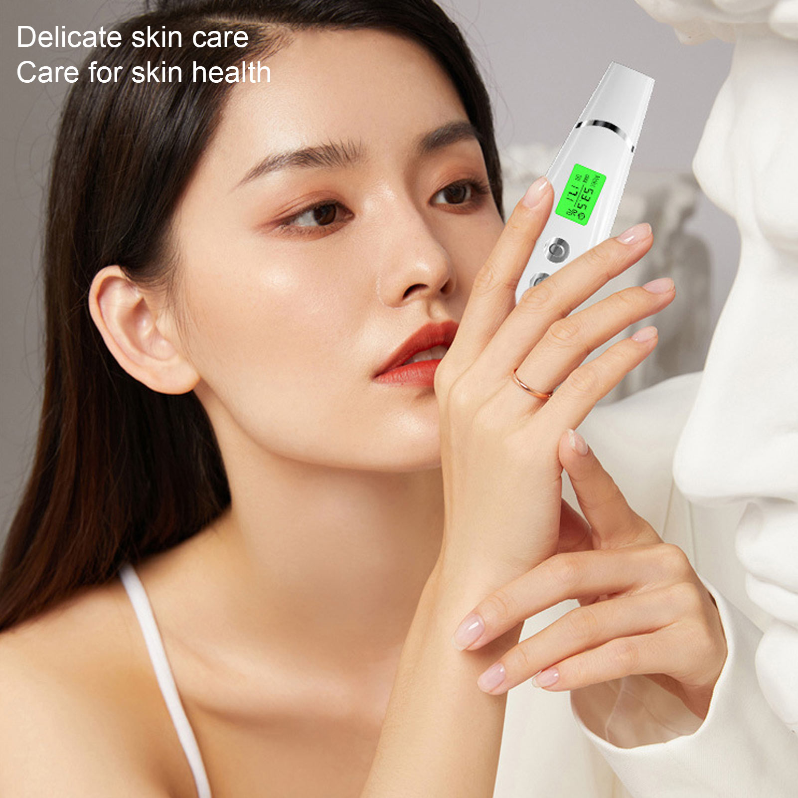 Face Skin Detector Sensor White Analyze Intelligent Facial Detector for Home Giá 286,000 Đồng*Miễn phí vận chuyển