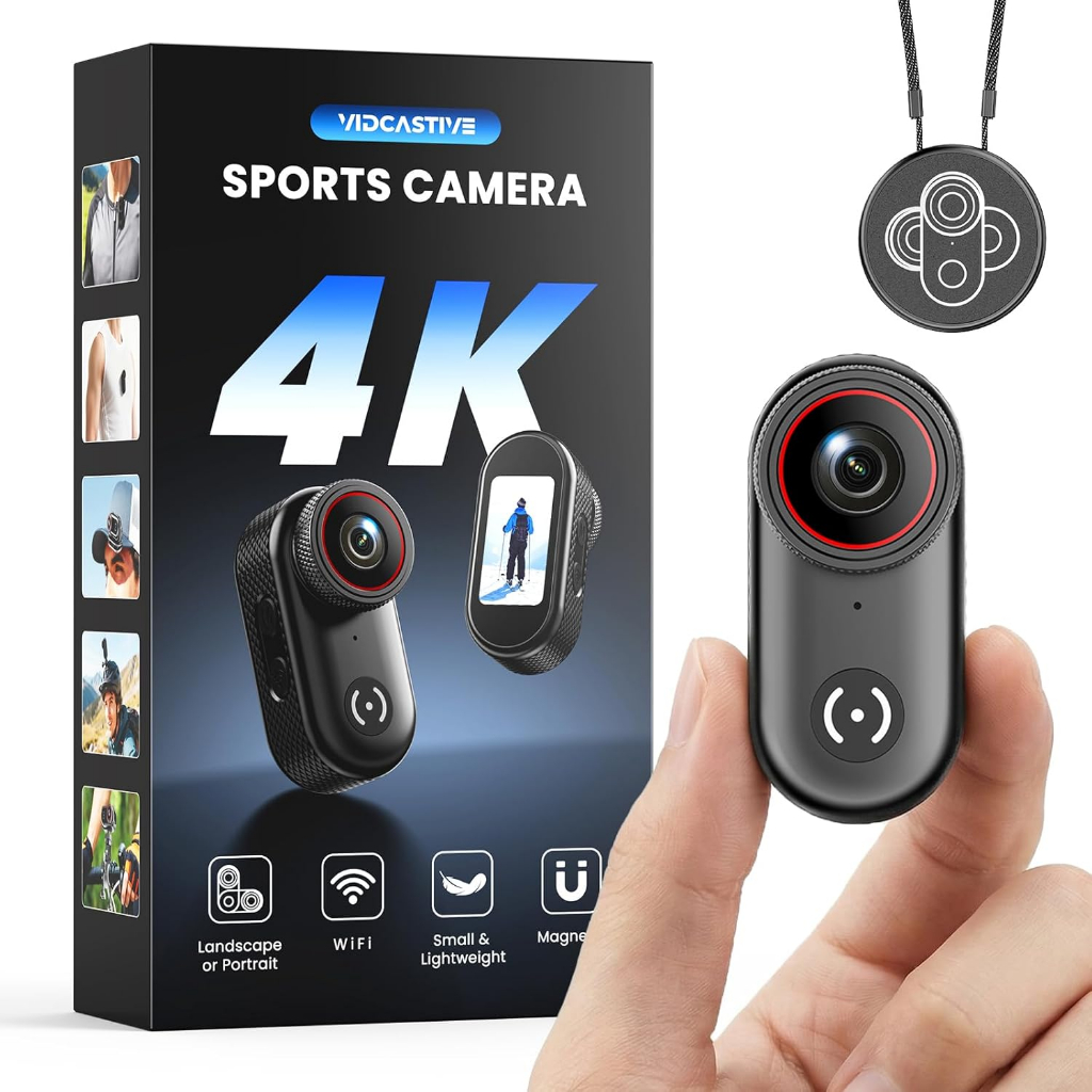 ***ของแท้100%-ของแถมมากมาย-ลด30%***กล้องจิ๋ว กล้องโกโปร กล้องติดตัว 4K ขนาดเล็ก Mini Body Camera กล้อง POV ใส่ได้ มีเสียง คลิปแม่เหล็ก พกพา สำหรับ ขี่จักรยาน ท่องเที่ยว Vlog ราคา 3,245 บาท*ส่งฟรี