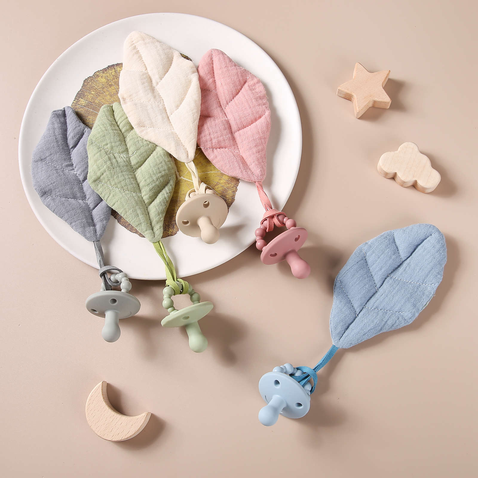 Mamimami Silicone ở nhà núm vú lá núm vú giả dây gặm nướu dùng cho thực phẩm nhai
