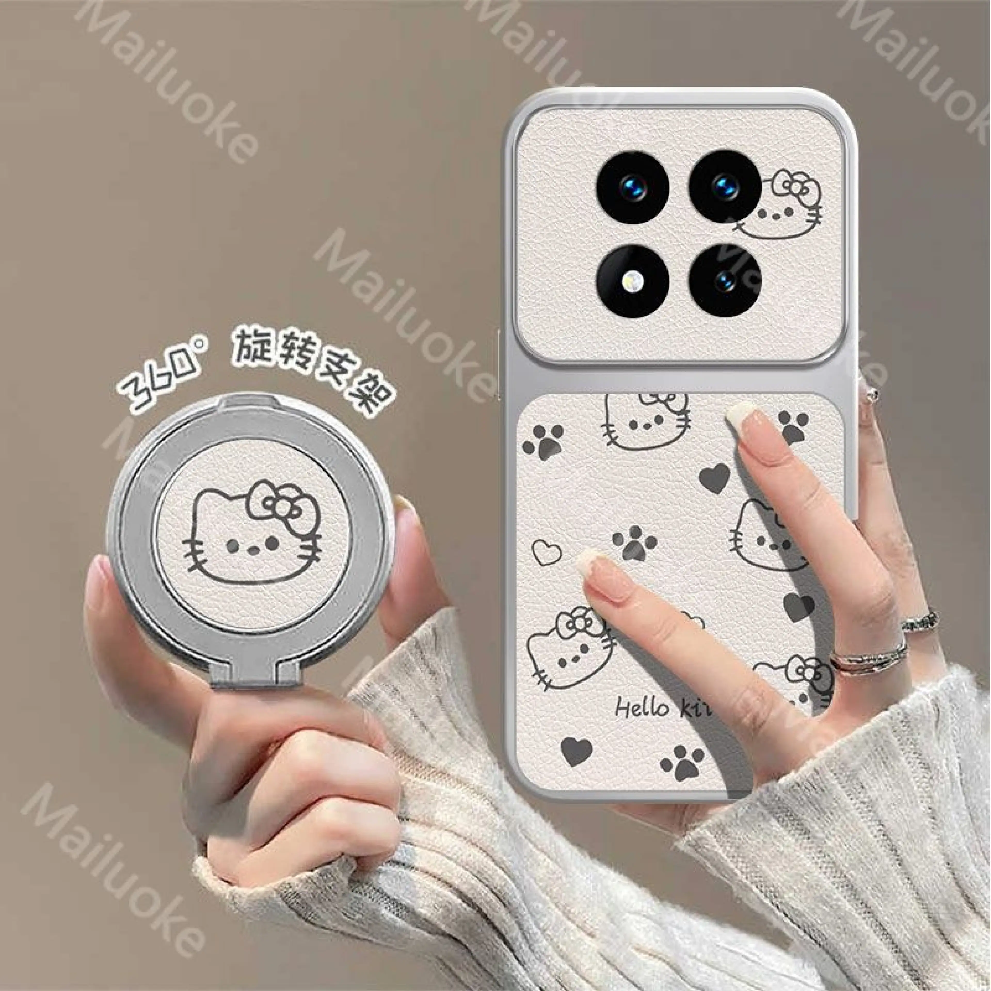 For Redmi Note 15 5G Case Redmi Note 15 14 Pro 5G Case Redmi Note 15 14 Pro+ 5G Case Line Kitty Soft Leather Phone Case Shockproof Mobile Casing