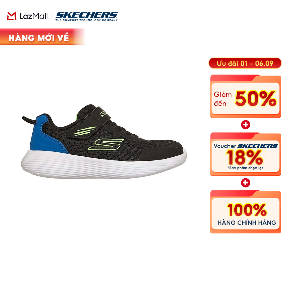 [Chỉ 1-6.9 - Voucher Skechers 18% + Voucher LZD 18%] Giày Thể Thao Bé Trai Skechers GOrun 400 V2 Quanta-Stride Chạy Bộ Tập luyện - 405084L-BLK