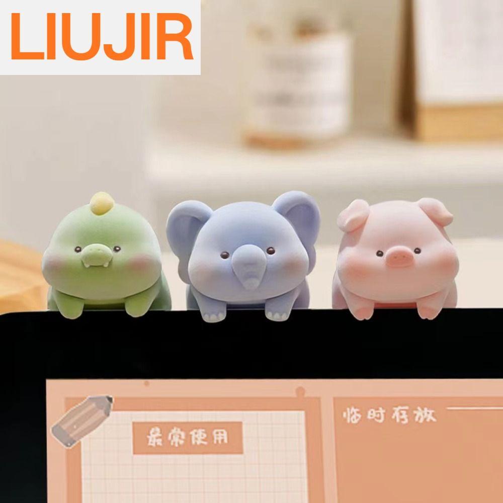 LIUJIR 4Pcs/8pcs/set ฟล็อกกิ้ง ตกแต่งจอคอมพิวเตอร์ ของตกแต่งโต๊ะ หมาแพนด้า ตุ๊กตาคอนโซลกลาง แผงควบคุม กระต่าย โมเดลสัตว์บนหน้าจอ หน้าจอแสดงผล ราคา 537 บาท*ส่งฟรี