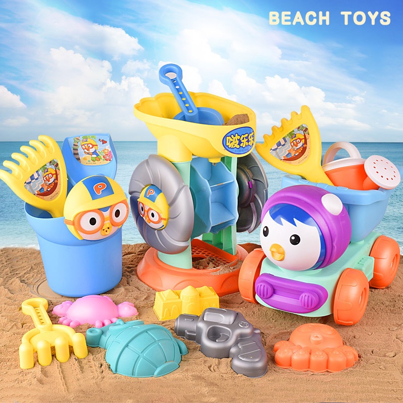 Bộ đồ chơi xúc cát bãi biển chủ đề Pororo mới nhất 2023