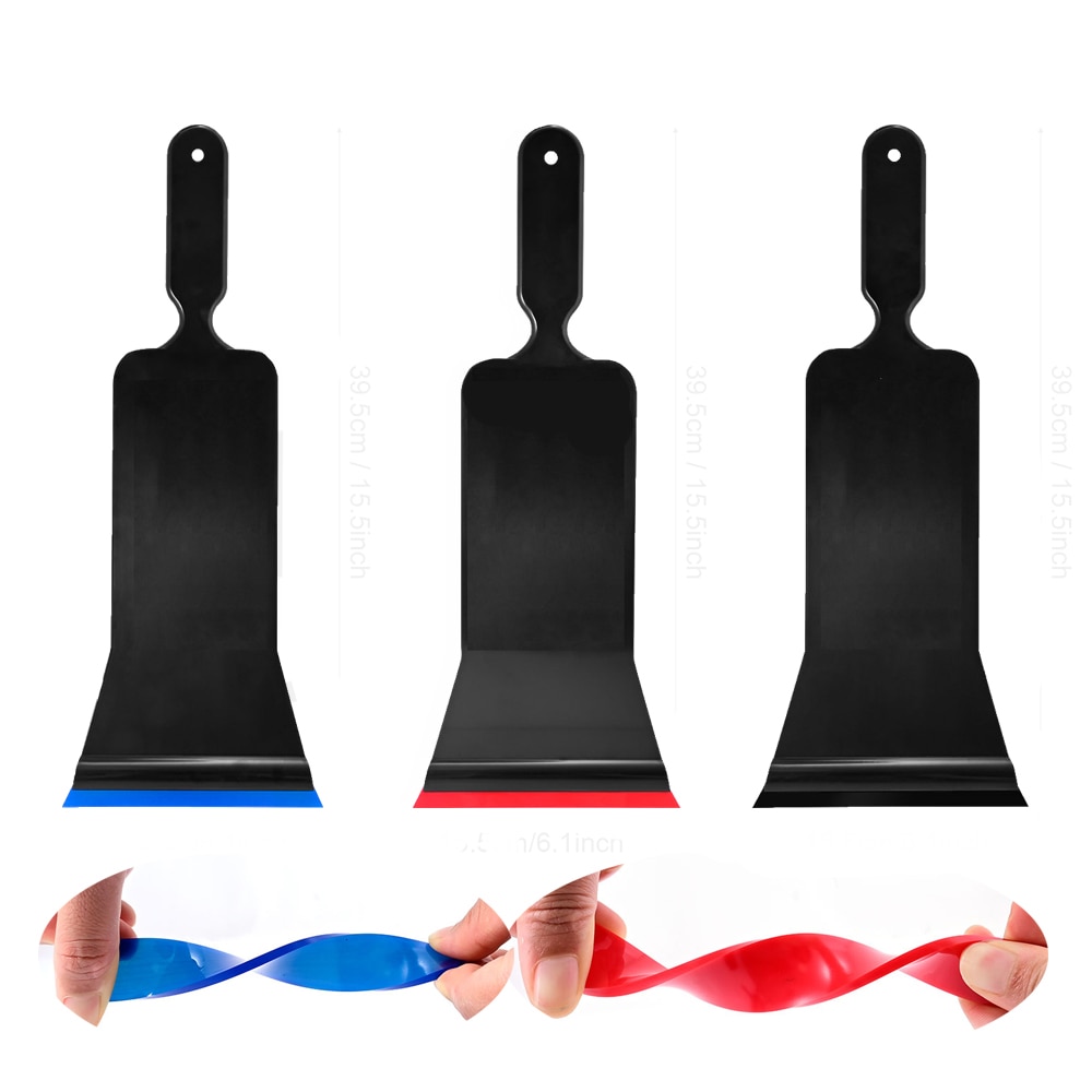 Ehdis Xe ủi đất squeegee với mềm cao su có thể thay thế lưỡi tay cầm dài nhựa vinyl bọc SCR xe Tint cửa sổ dụng cụ dọn tuyết eyznvx