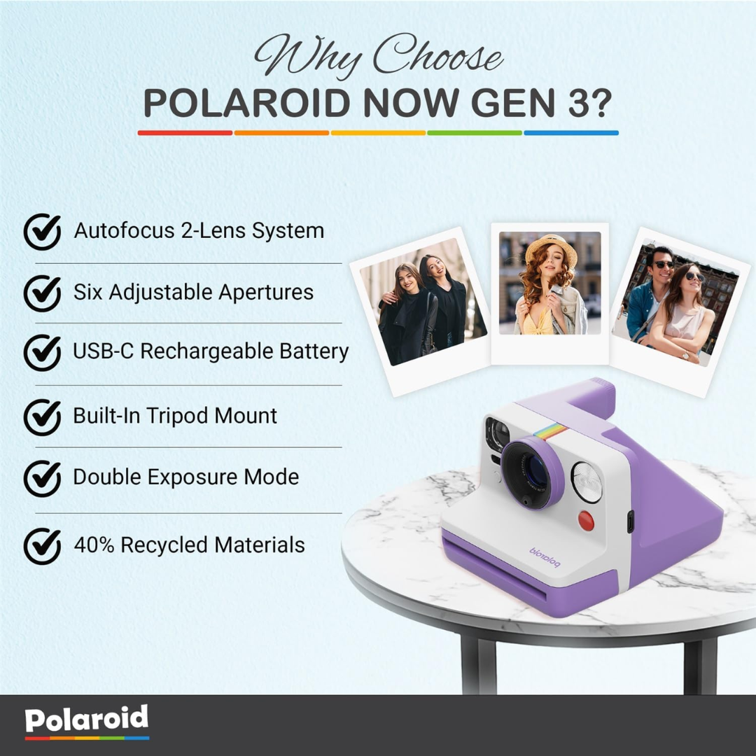 Polaroid Now Generation 3 i-Type Instant Camera
