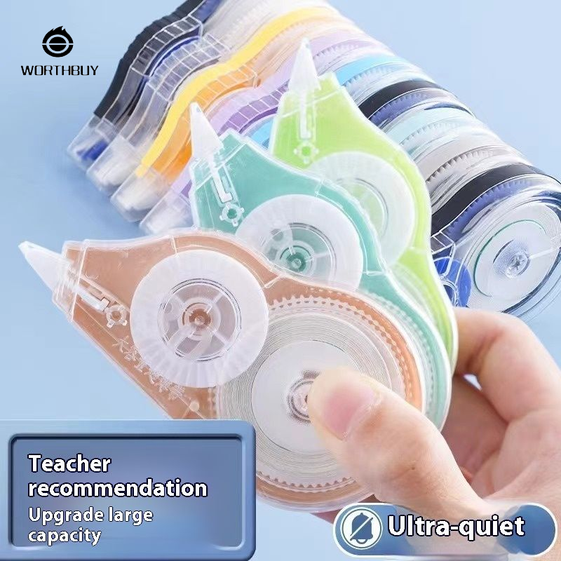 Worthbuy dung tích lớn Băng chỉnh sửa cho sinh viên, 30m chiều dài, nhiều màu sắc, câm hoạt động, thuận tiện và đẹp văn phòng phẩm