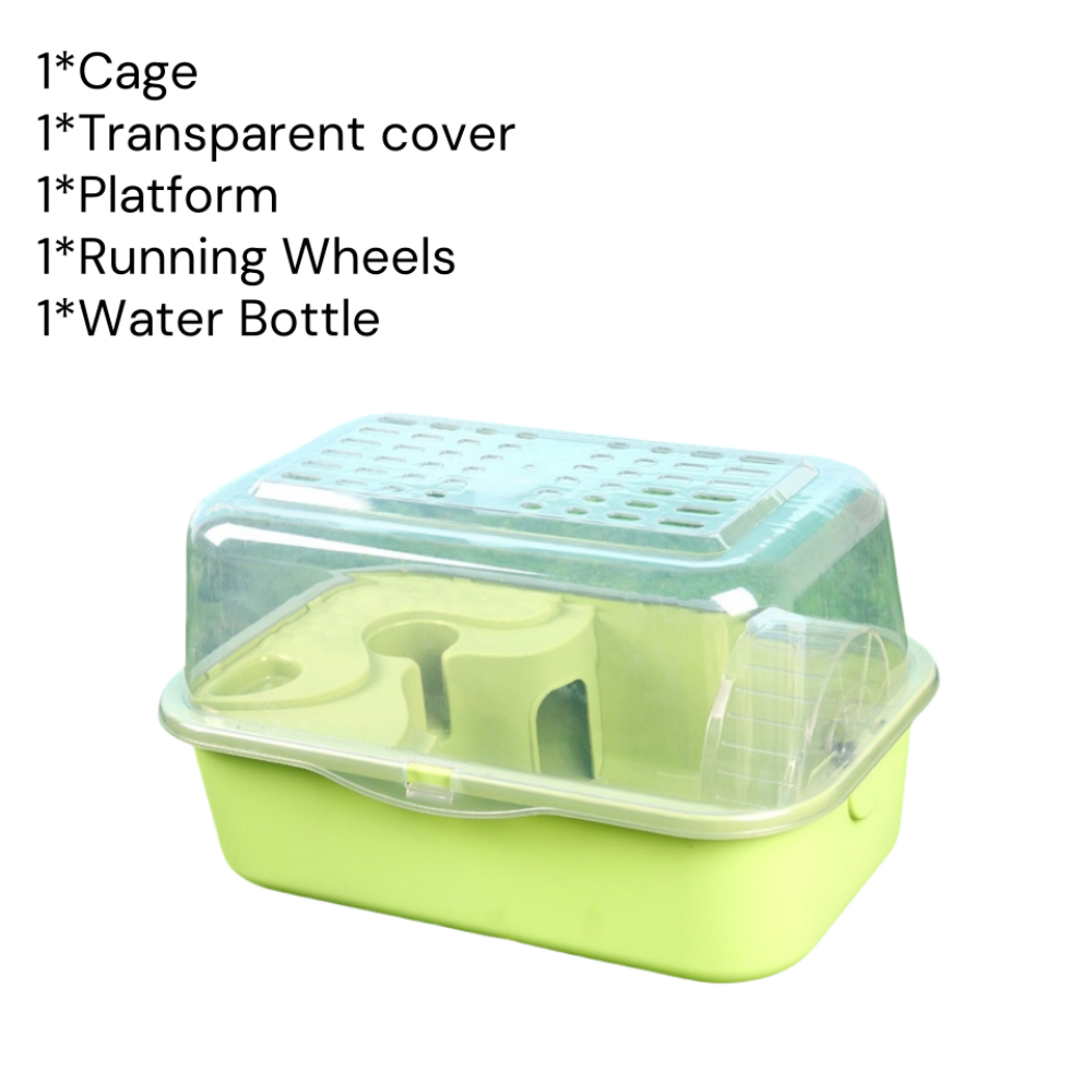 MISFORTUNESTORE17RE1 Lớp kép Cage cho chuột hamster Nắp trong suốt Acrylic Môi trường sống cho hamster Di động Bánh xe chạy Nhà cho thú cưng nhỏ cho chuột và lợn Guinea - 7