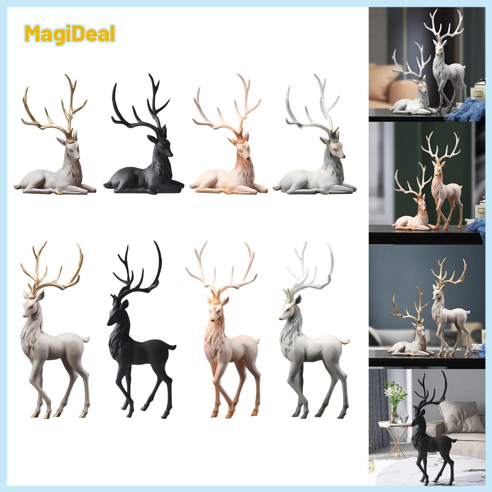 Luxury Reindeer Ornament Statue Figurine Deer Decoration Window Bedroom Desk ราคา 2,309 บาท*ส่งฟรี