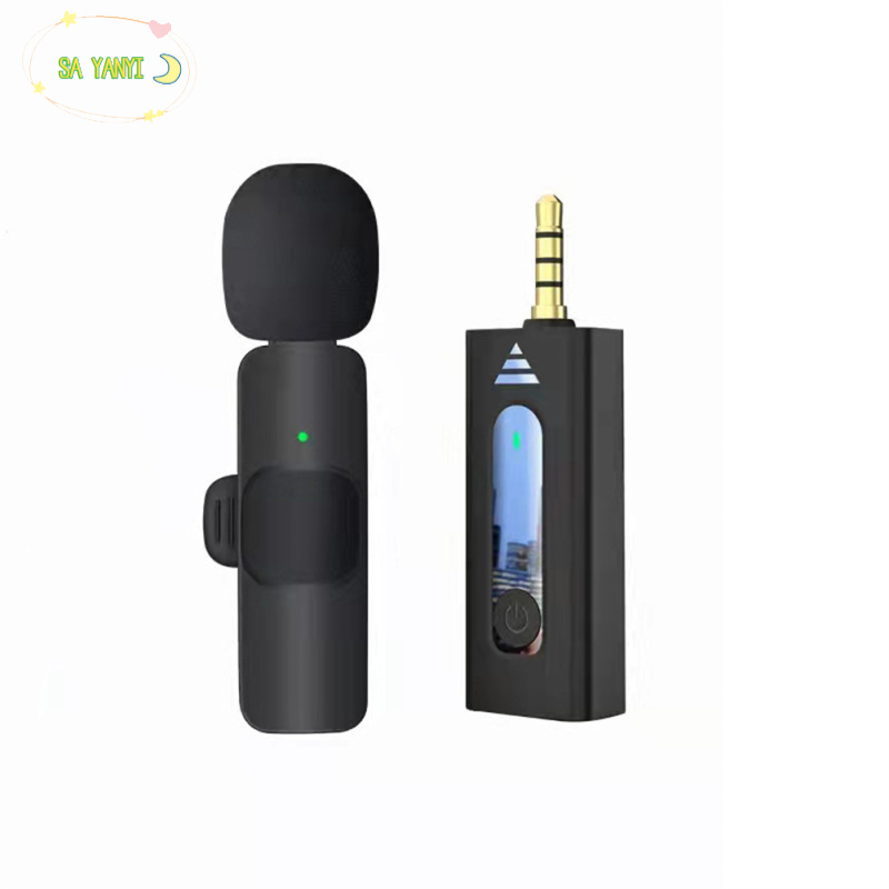 K35 Không Dây Micro dây chuyền 3.5Mm Vòng Jack Tự Động giảm tiếng ồn Micro cài ve áo Cho Camera ghi hình