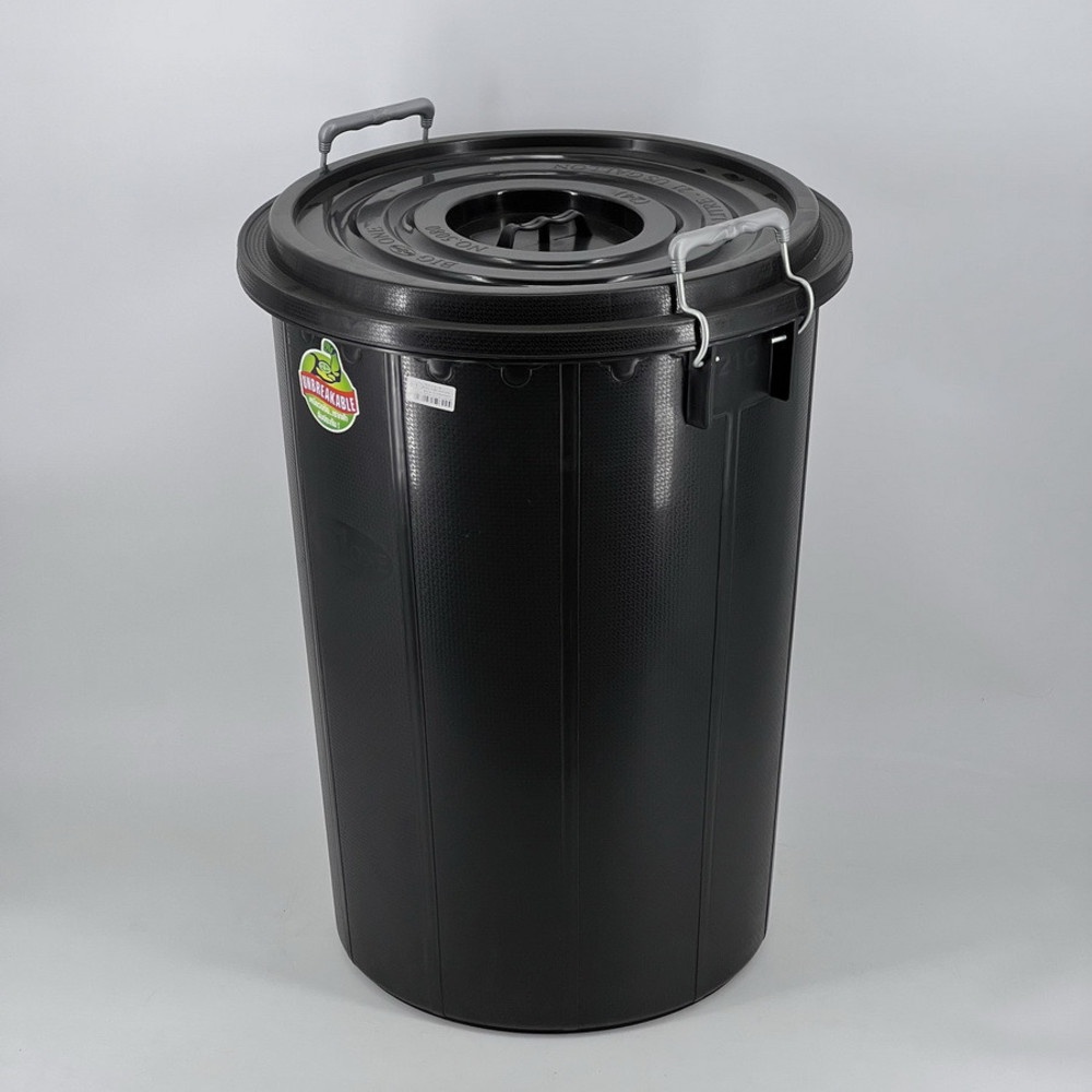 Global House BIGONE ถังน้ำพร้อมฝามาตรฐาน 100 ลิตร ขนาด 55x55x72 ซม. สีดำ รับประกันของเเท้! ราคา  431 บาท*ส่งฟรี