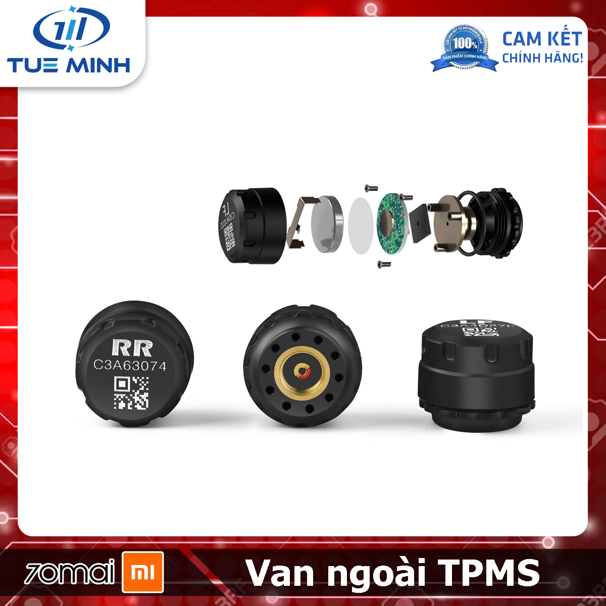 Van ngoài cảm biến áp suất lốp 70mai External TPMS Sensor dùng cho Camera