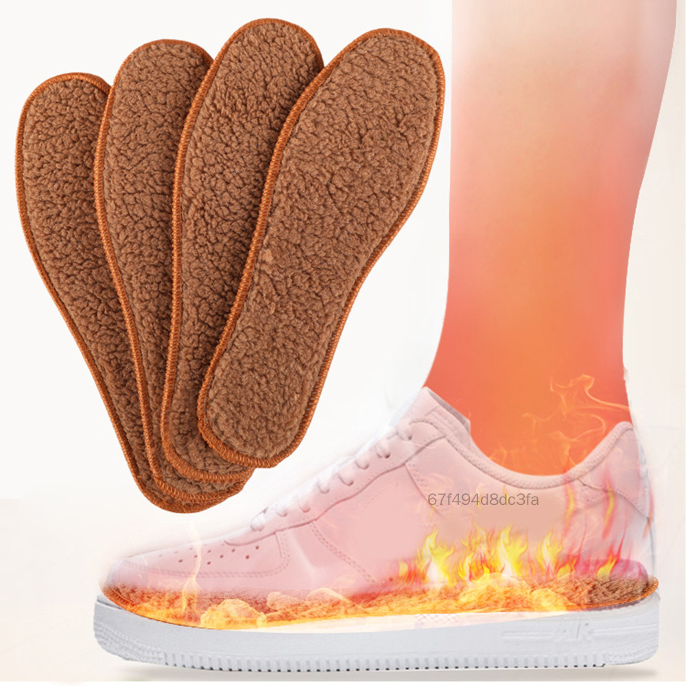 Winter Warm Insoles Man Woman Replacement Warm Furry Wool Shoes Pads for Winter Sports GHYY-VN