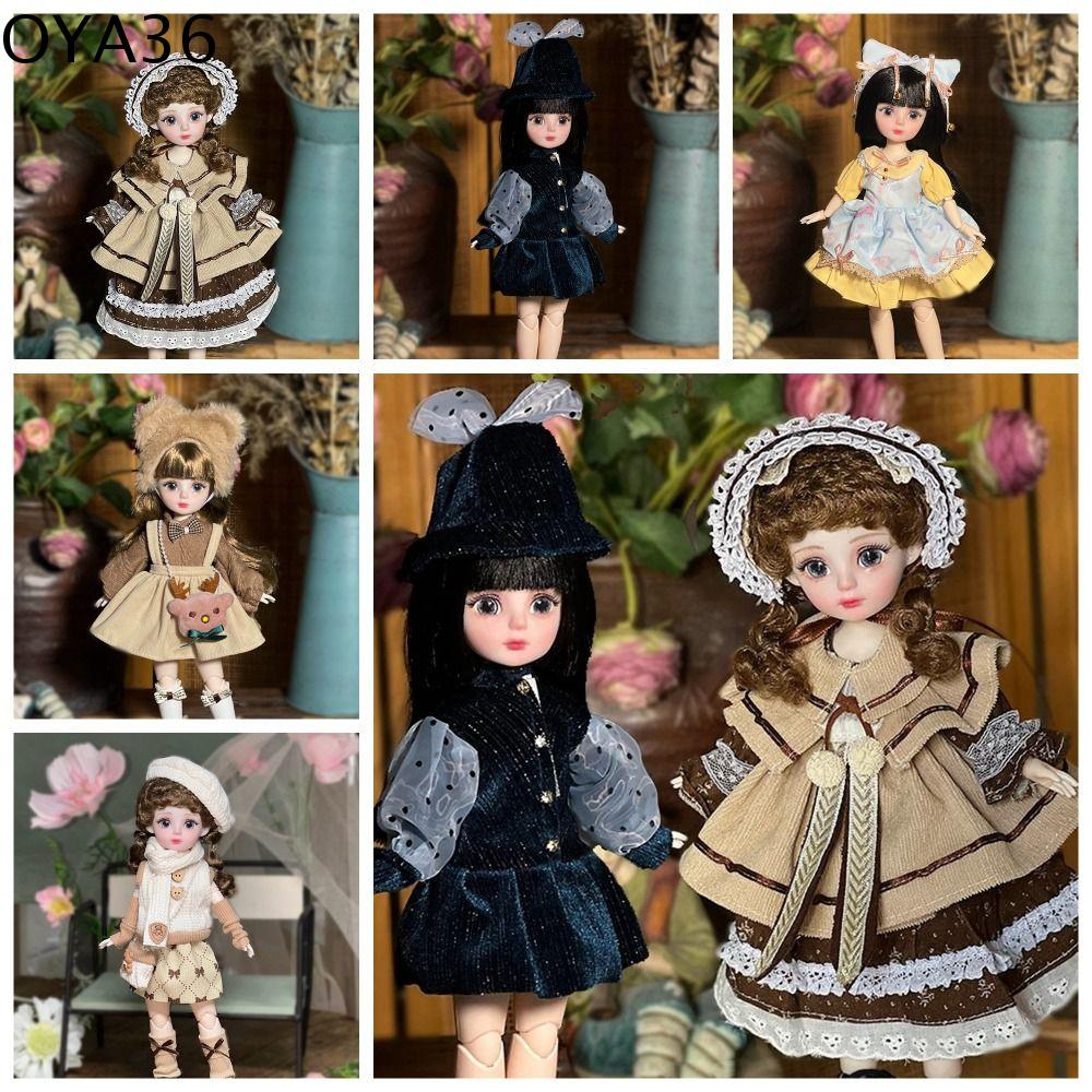 OYA36 1 Set Đôi mắt quyến rũ Búp bê BJD 30cm kèm quần áo Tóc dài 1/6 SD Búp bê Khớp cầu trang điểm công chúa Búp bê dễ thương Anime Búp bê BJD ăn mặc công chúa Quà Tặng Con Gái