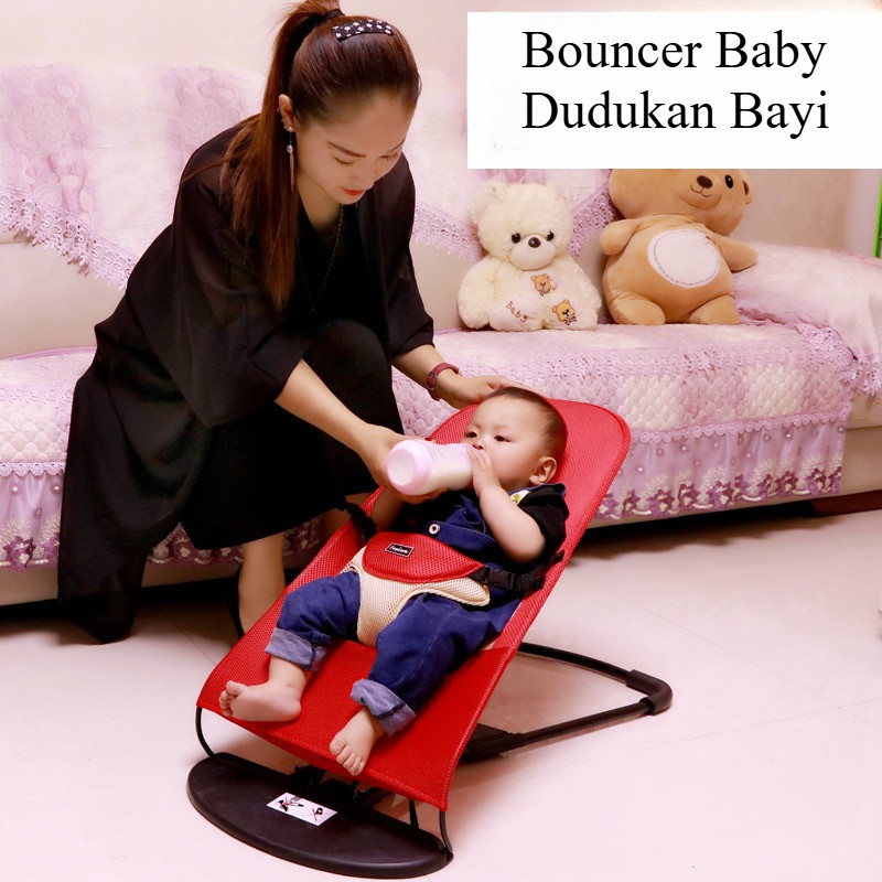Bouncer Baby / Kursi Ayunan Bayi Lipat / Tempat Tidur Bayi Goyang Kuat Tahan Hingga 20kg