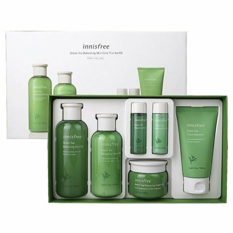 Buy Innisfree Green Tea Balancing Skin Care Trio Set (6 in 1) Singapore