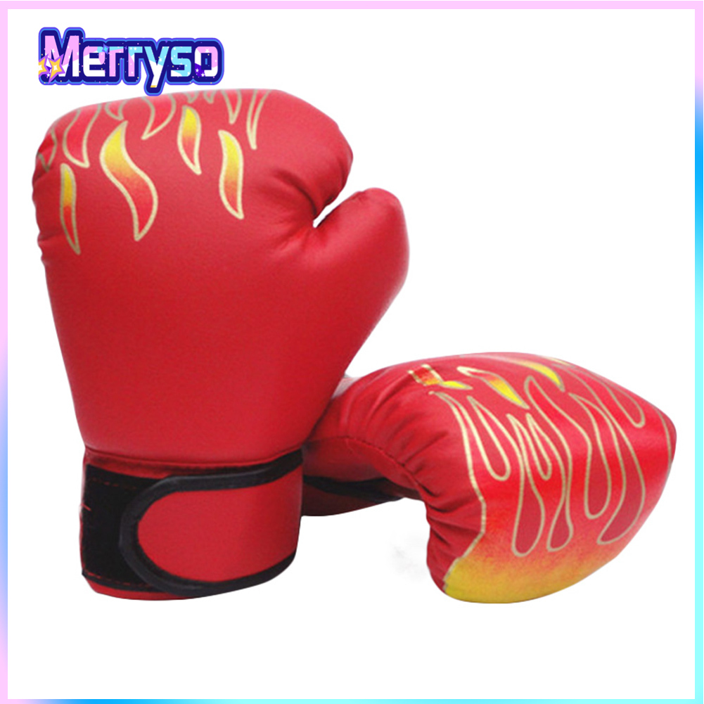 Flame Print Faux Leather Adult Boxing Muay Thai Training Sandbag Hand Gloves ราคา 253 บาท*ส่งฟรี