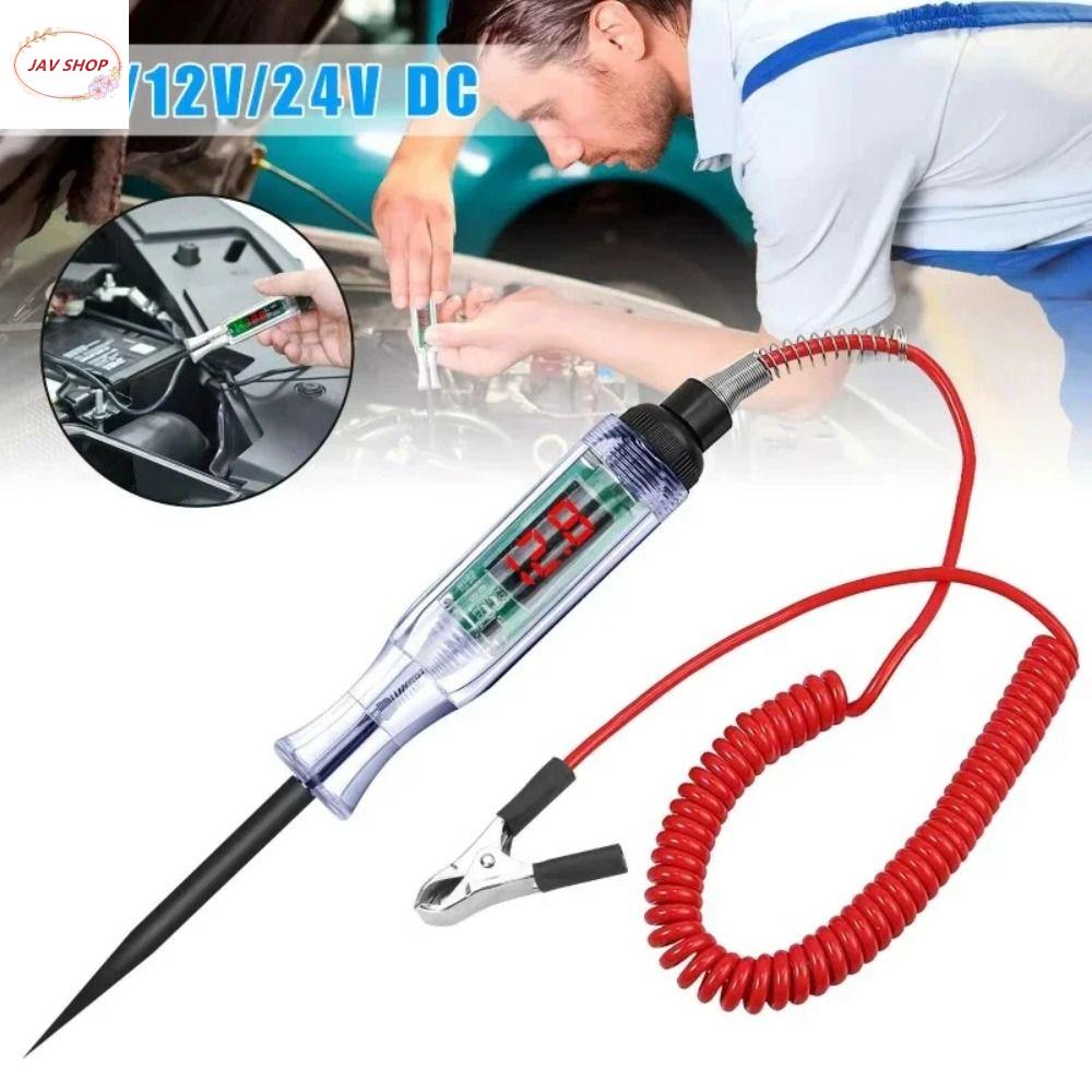 JAV5134 6V 12V 24V Máy kiểm tra mạch điện áp Chẩn đoán tự động Màn hình kỹ thuật số Bút kiểm tra đầu dò chẩn đoán xe hơi Di động Đa chức năng Bút đo điện bóng đèn Xe tải
